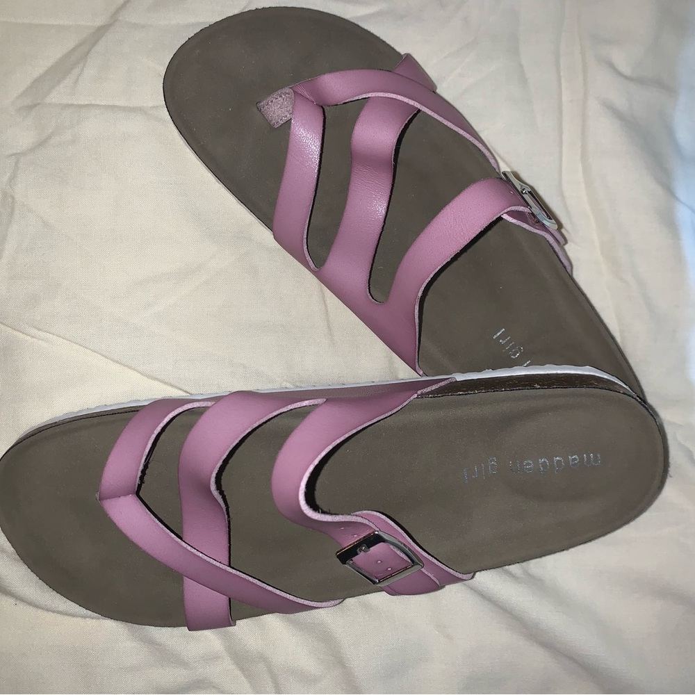 Madden Girl pink leather sandals